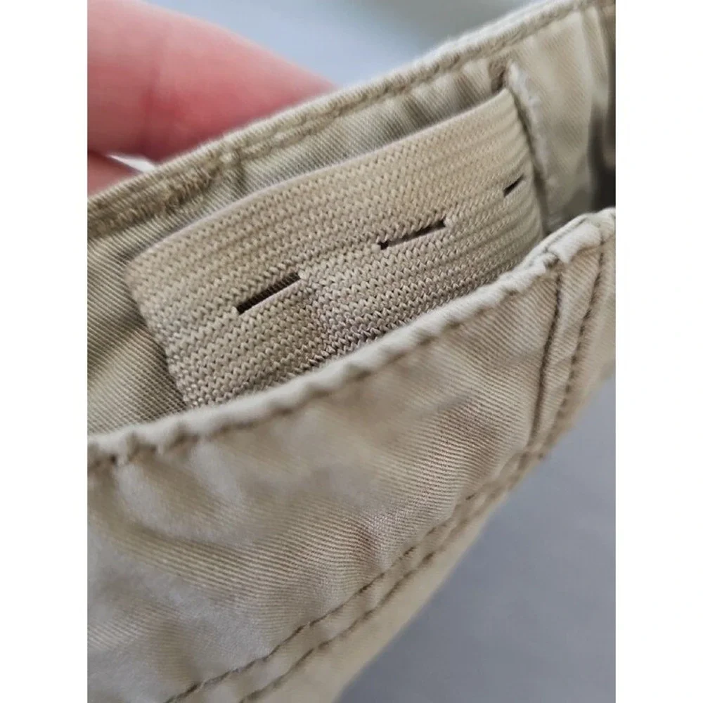 Gymboree Boys Chino Shorts 3T Beige Khaki Cotton Adjustable Waist Toddler